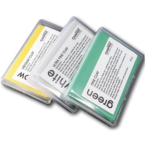 Kit CarPro Clay Bar 03un - 100g Cada | Descontaminação Segura e Eficiente para Todos os Tipos de Verniz | REF:1732
