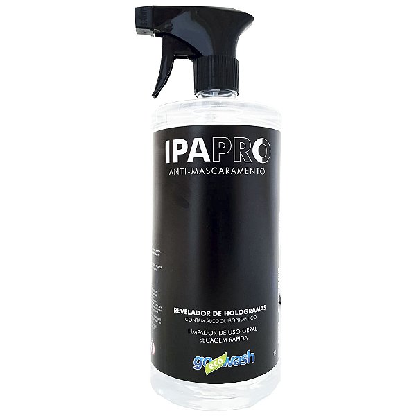 Go Eco Wash IPAPRO 1L | Revelador de Hologramas com Alta Precisão e Rápida Evaporação para Inspeção Profissional | REF:4873