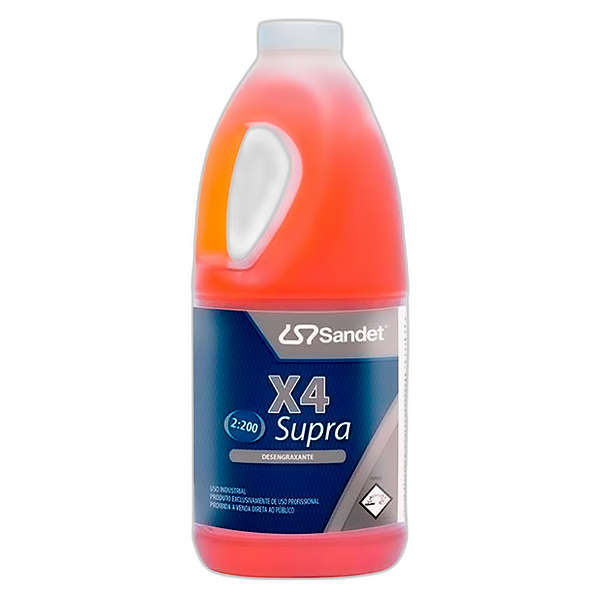 Sandet X4 Supra 2L | Desengraxante Alcalino de Alta Performance para Óleo, Graxa e Fuligem | REF: 2789