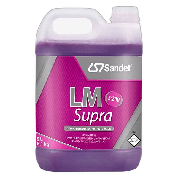 Sandet LM Supra 5L | Desincrustante Ácido Profissional para Superfícies Metálicas | Limpeza Eficiente | REF: 5205