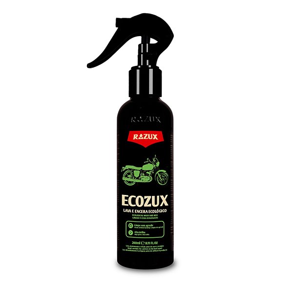 Razux Ecozux 240ml | Lava e Encera a Seco Biodegradável para Motos e Bikes | REF:5766