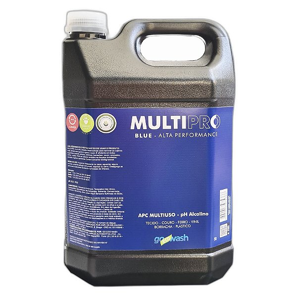 Go Eco Wash MultiPro Blue 5L | Limpador Alcalino Multiuso para Gorduras, Graxas e Sujeiras Pesadas | REF:5232