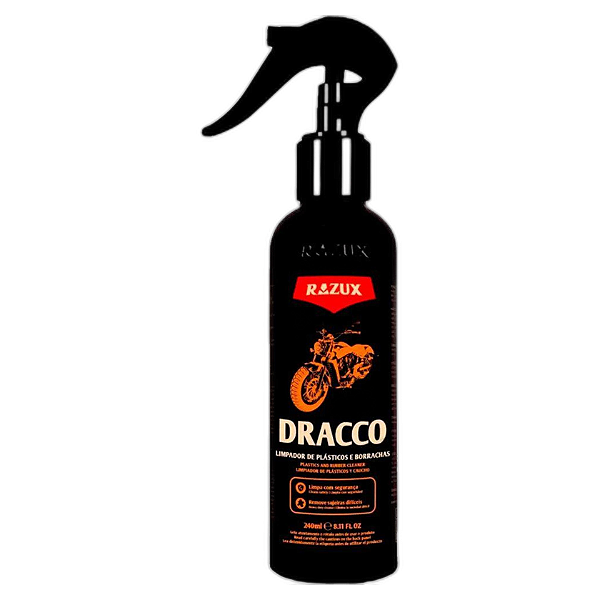 Razux Dracco 240ml | Limpador de Plásticos e Borrachas para Motos e Bikes | REF:5764