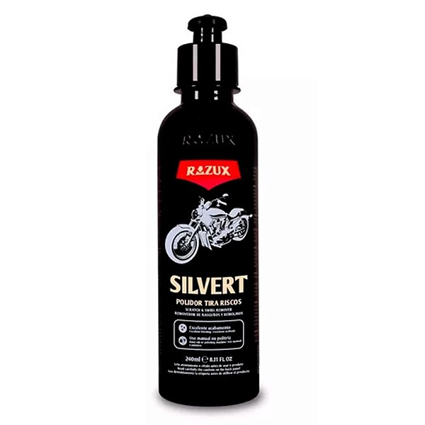 Razux Silvert 240ml | Polidor Tira Riscos para Motos e Bikes | Acabamento Profissional | REF:5783