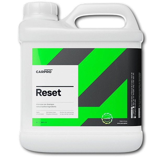 CarPro Reset 4L | Shampoo Neutro Super Concentrado para Manutenção de Revestimentos Cerâmicos | REF:5651