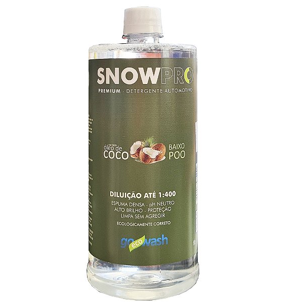 Go Eco Wash SnowPro 1L | Shampoo Espumante com Óleo de Coco, Brilho Intenso e Alta Lubrificação | REF:4860