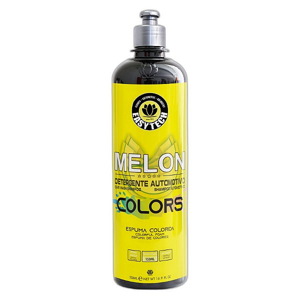 EasyTech Shampoo Melon Colors 500ml | Espuma Amarela, pH Neutro, Alta Lubrificação e Visual Profissional para Lavagem Técnica | REF: 5477