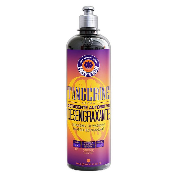 EasyTech Shampoo Desengraxante Tangerine 500ml | Limpeza Pesada com pH Alcalino, Espuma Densa e Ação Biodegradável | REF: 5213