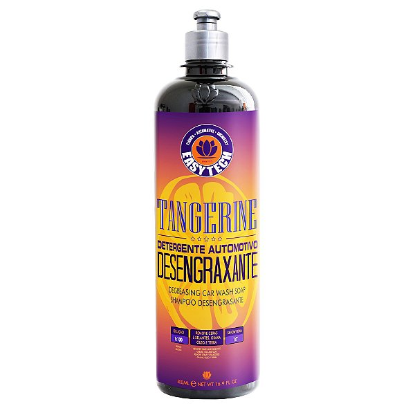 EasyTech Shampoo Desengraxante Tangerine 500ml | Limpeza Pesada com pH Alcalino, Espuma Densa e Ação Biodegradável | REF: 5213