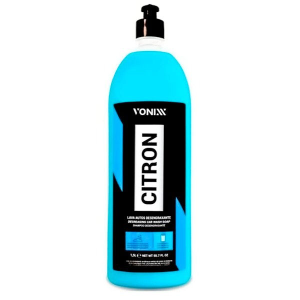 Shampoo Desengraxante Vonixx Citron 1,5L | Remove Graxa, Ceras e Barro com pH Alcalino | Rende até 150L | REF:4897