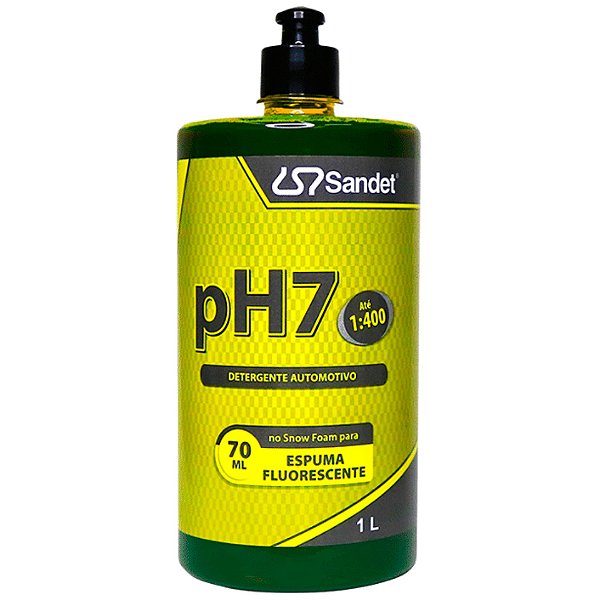 Sandet Shampoo pH7 Fluorescente 1L | Detergente Neutro com Espuma Intensa para Lavagem Profissional | REF: 5645