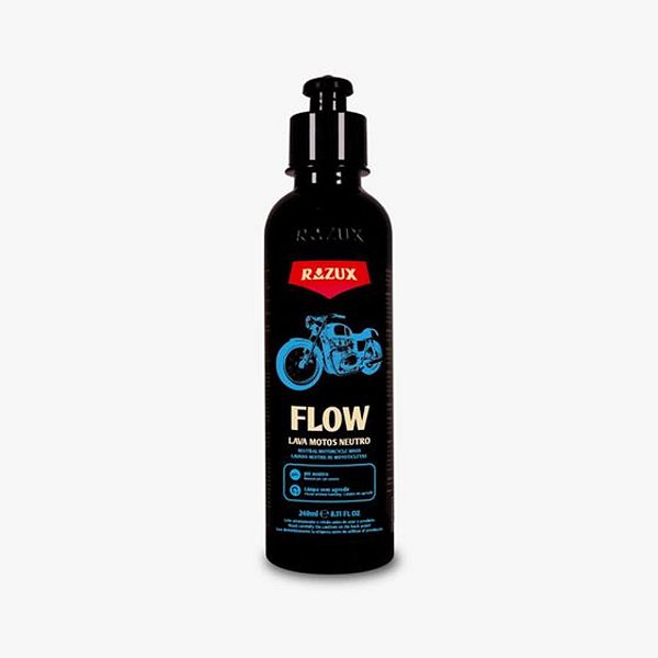 Razux Flow 240ml | Shampoo para Motos e Bikes com pH Neutro e Alta Lubrificação | REF:5770