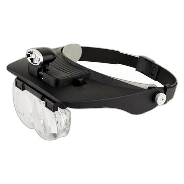 Solver Lupa de Cabeça LED | 4 Lentes Intercambiáveis | Iluminação Ajustável | Mãos Livres | Precisão Profissional | REF:5378