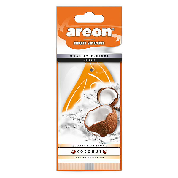 Areon Papel Coconut | Aromatizante Tropical para Carros - Perfume Sofisticado de Coco REF:1605
