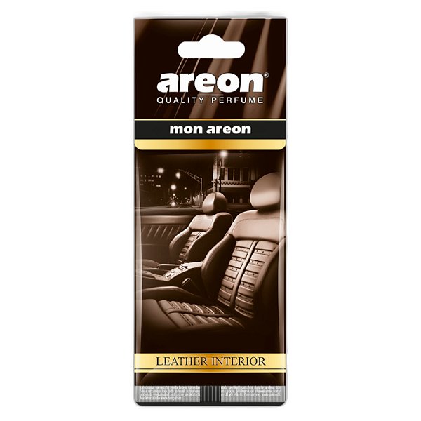 Areon Papel Mon Leather Interior | Aromatizante de Luxo | Fragrância sofisticada com controle de intensidade | REF: 1608.