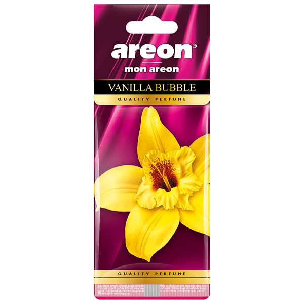 Areon Papel Mon Vanilla Bubble | Aromatizante com Fragrância Doce de Baunilha e Frutas | Durabilidade até 40 dias | REF:1611