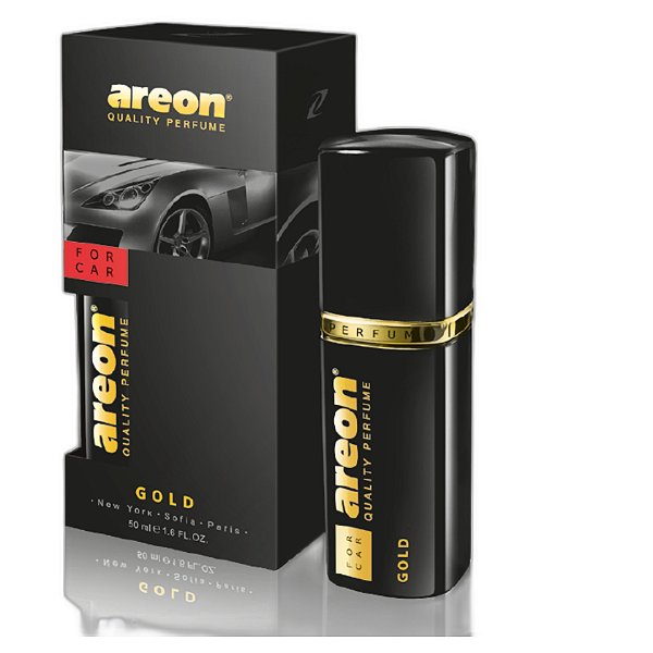 Areon Perfume Preto 50ml Gold – Aromatizante Premium para Veículos | Luxo e Sofisticação | REF:1625