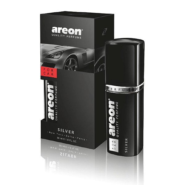 Areon Perfume Preto 50ml Silver | Aromatizante Premium para Veículos | Frescor e Sofisticação | REF:1626