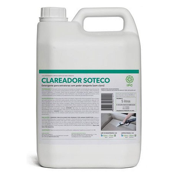 IPC APC Clareador Soteco 5L | Detergente Oxidante para Carpetes e Estofados | REF: 2080