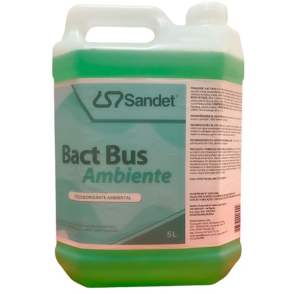 Sandet Bactbus 5L | Bactericida e Desodorizante para Sanitários de Ônibus, Motor Homes e Indústrias | REF: 2786
