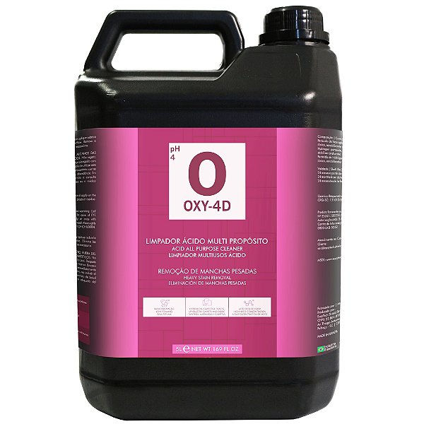 EasyTech Oxy 4D 5L | Limpador Multiuso com Peróxido, Aroma Cítrico, Ação Desodorizadora e Alta Diluição | REF: 5832