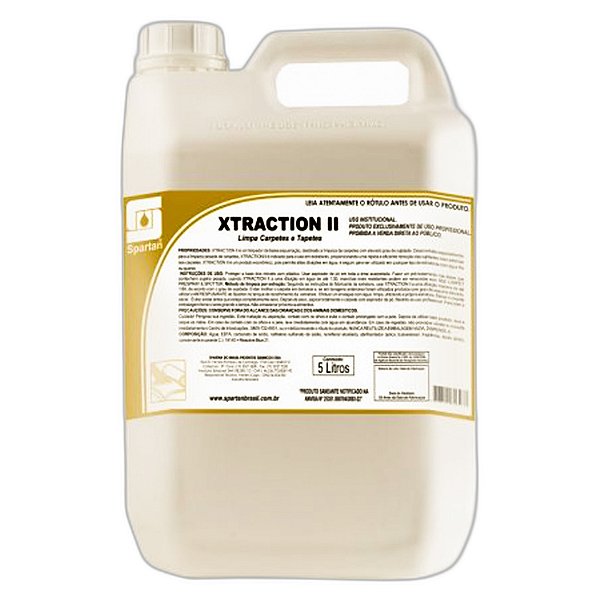 Spartan Xtraction II 5L | Limpador para Carpetes, Tapetes e Estofados | Baixa Espuma | REF:6081
