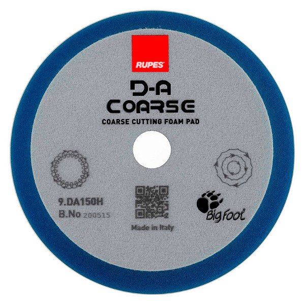 RUPES BOINA ESPUMA 5" CORTE AZUL - Corte Eficiente e Máximo Desempenho | Remoção de Defeitos Graves | REF:4957