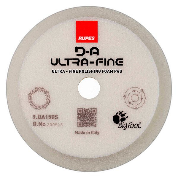 RUPES BOINA ESPUMA 5POL LUSTRO BRANCA - Lustro Final e Brilho Impecável | Para Politriz Roto Orbital | REF:4961