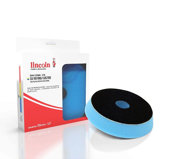 Lincoln Boina Super Velcro Roto Flat Azul 5,5" | Lustro e Refino Profissional | Estabilidade e Durabilidade | REF:2267