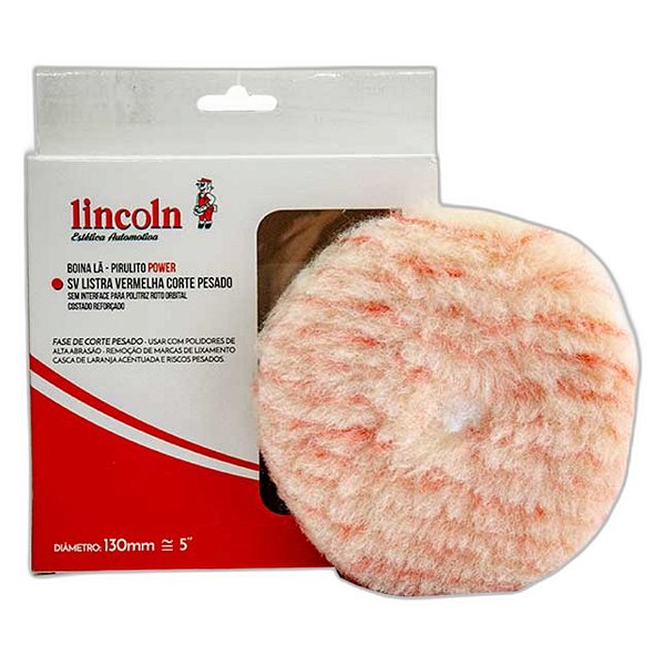 Lincoln Boina de Lã Pirulito Power 5" | Corte Pesado | Alta Eficiência e Durabilidade | REF:2287