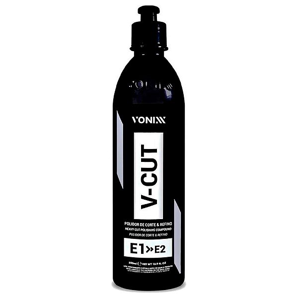 Polidor V-Cut Vonixx 500ml | Corte 5/5 Para Verniz Cerâmico | Baixo Pó e Alta Performance Profissional | REF:5486