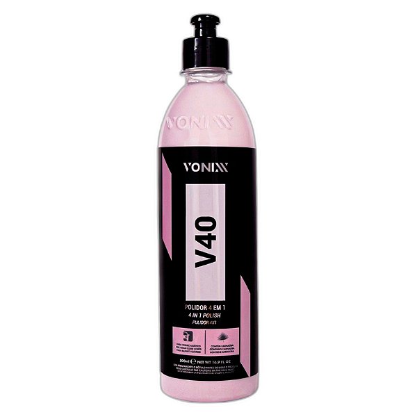 Vonixx Polidor V40 500ml | 4 em 1 para Corte, Refino, Lustro e Proteção com Cera | REF:3156