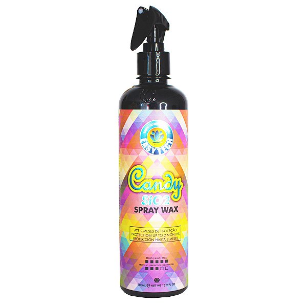 EasyTech Candy Wax 500ml | Cera Líquida com SiO₂, Brilho Espelhado, Hidrorrepelência e Proteção UV para Pintura e Vidros | REF: 5646