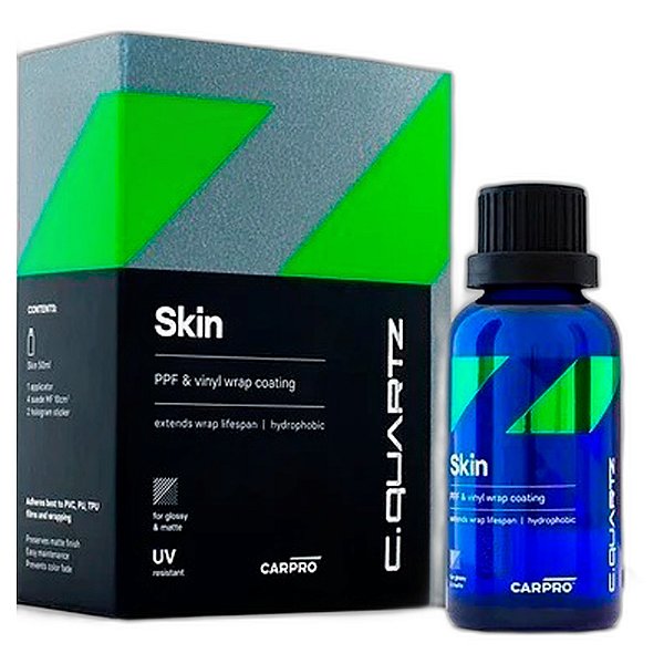 CarPro CQuartz SKIN 50ml Kit Nano-Revestimento | Proteção UV para PPF e Vinil | REF:1794