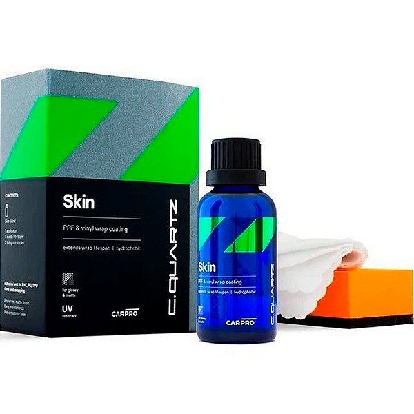 CarPro CQuartz SKIN 50ml Kit Nano-Revestimento | Proteção UV para PPF e Vinil | REF:1794