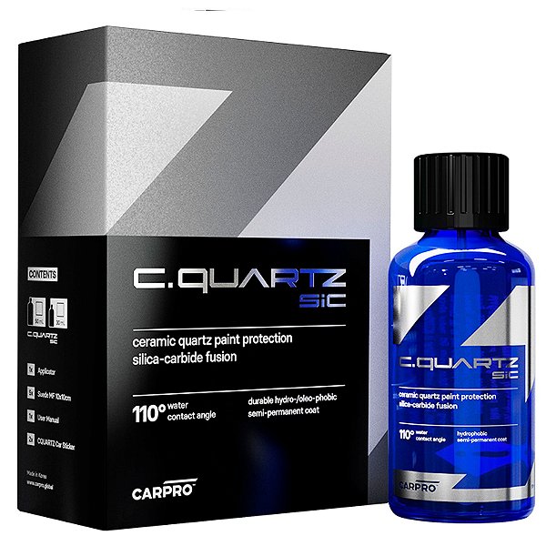 CarPro CQuartz SiC 30ml | Revestimento Cerâmico para Pintura | Alta Resistência e Brilho Intenso | Durabilidade 2 Anos | REF:5530