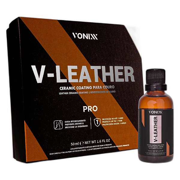 Revestimento cerâmico Vonixx V-Leather Pro 50ml | Proteção e Maciez por 1 Ano | REF: 3236