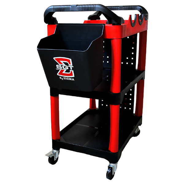 SIGMA Carrinho Detailers Red & Shine II | Organização, Mobilidade e Resistência Profissional | REF: 6416