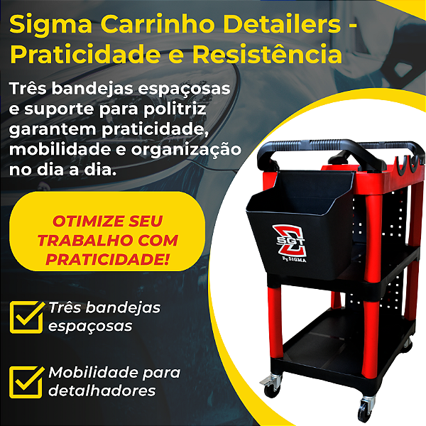 SIGMA CARRINHO DETAILERS RED E SHINE II REF: 6416