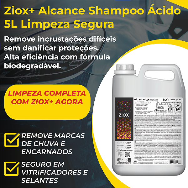 ALCANCE SHAMPOO ACIDO 5L ZIOX REF: 6446