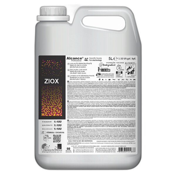 ALCANCE SHAMPOO ACIDO 5L ZIOX REF: 6446