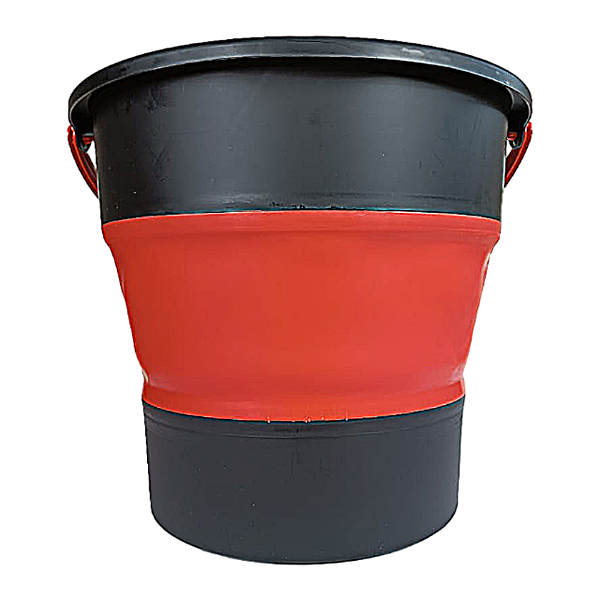 Sigma Balde Dobrável 17L Vermelho e Preto | Compacto e Resistente | REF:6536