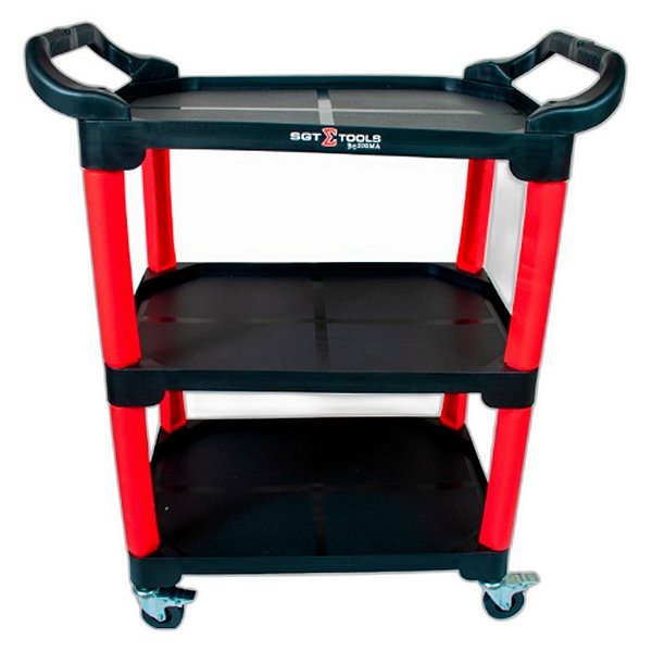 SIGMA CARRINHO 3 BANDEJAS VERMELHO REF: 6540