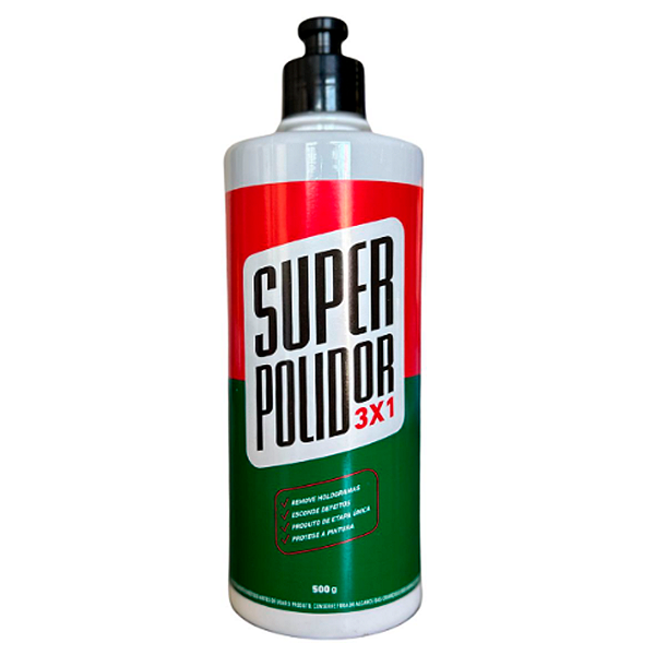 Super Polidor 3x1 com Proteção 500ml | Polimento, Lustro e Proteção | REF:6557