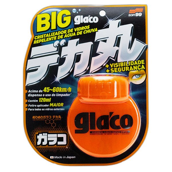 SOFT99 GLACO CRISTALIZADOR VIDRO 120ML - BIG GLACO REF:2042