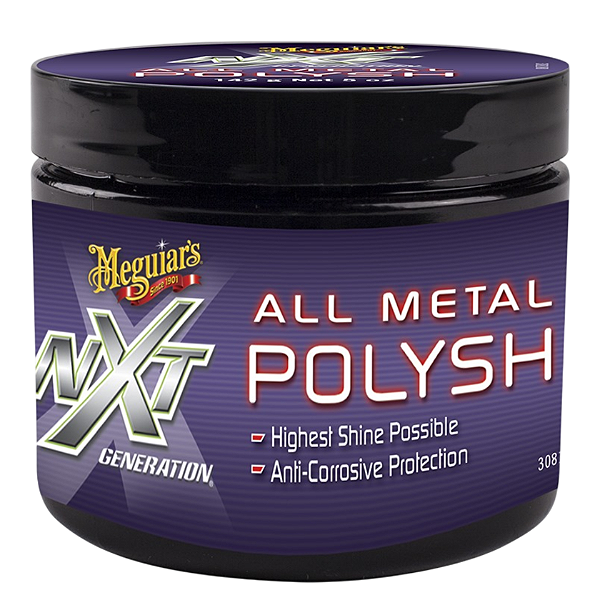 Meguiar's NXT All Metal Polish 170g | Polidor de Metais com Brilho Intenso e Proteção Anticorrosiva | REF:6765