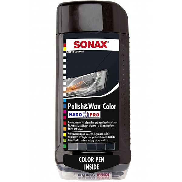 SONAX CERA COLORIDA 500GR COM CANETA - PRETA   REF: 3014