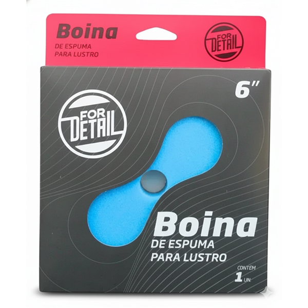 FORDETAIL BOINA ESPUMA 6POL LUSTRO - AZUL REF:7076
