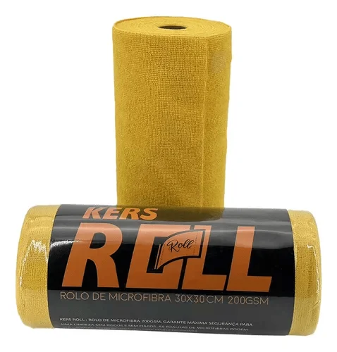 KERS MICROFIBRA ROLO 30X30 200G 50UN AMARELO REF:6921
