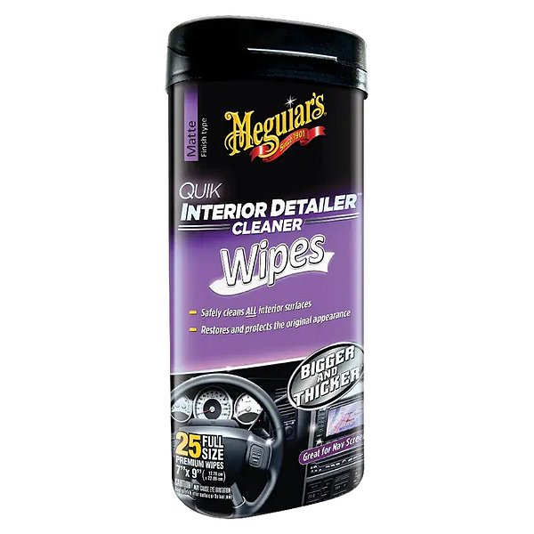 MEGUIARS QUIK INTERIOR DETAILER WIPES REF:6844